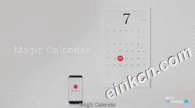 日本设计师联合谷歌打造Magic Calendar EINK电子墨水屏智能挂历