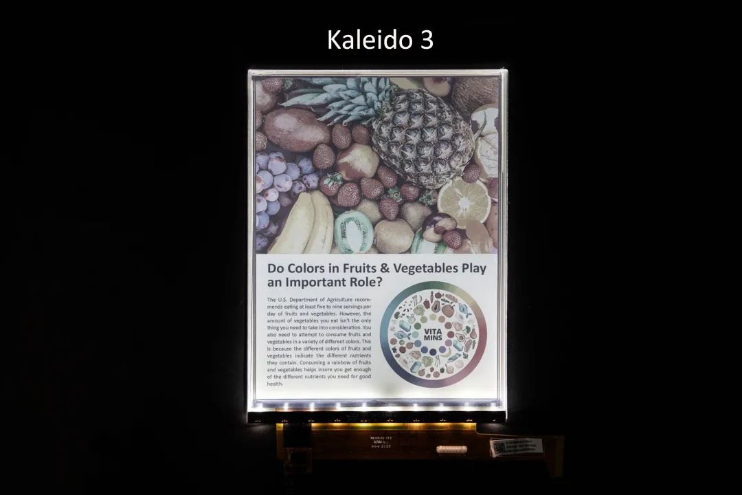 E Ink发布新一代E Ink Kaleido ™ 3彩色印刷电子纸技术  电子墨水 电子纸 电子墨水屏 彩色 EINK 墨水屏 3彩色印刷电子纸模组 16灰阶300PPI电子纸 第1张