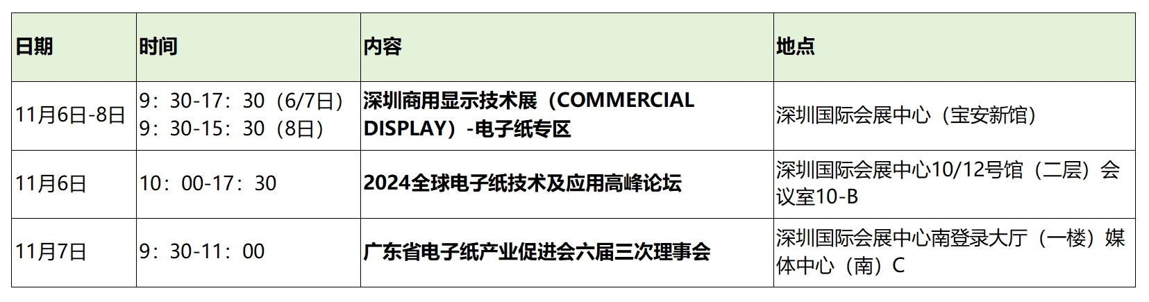 活动议程|“电子纸专区”暨“2024全球电子纸技术及应用高峰论坛”，同期理事会召开